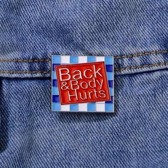 Back & Body Hurts Lapel Scatter Pin Brooch Modern - Picture 5 of 5